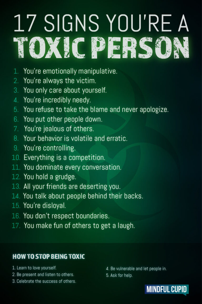 17 Signs You’re A Toxic Person (and How To Change) - Mindful Cupid